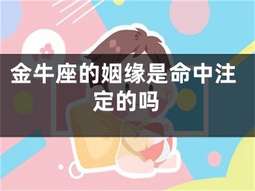 金牛座的姻缘是命中注定的吗