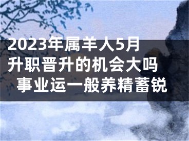 2023年属羊人5月升职晋升的机会大吗 事业运一般养精蓄锐