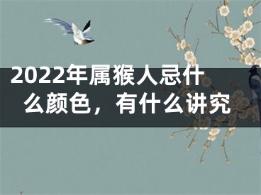 2022年属猴人忌什么颜色，有什么讲究