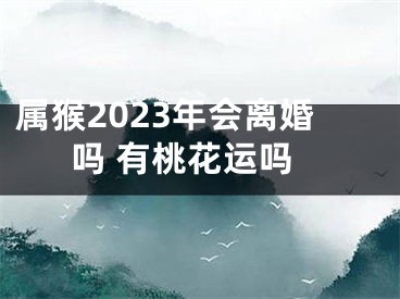 属猴2023年会离婚吗 有桃花运吗