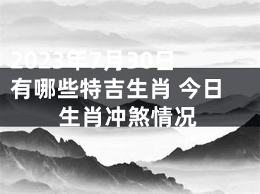 2023年7月30日有哪些特吉生肖 今日生肖冲煞情况