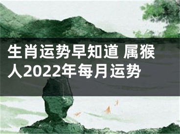 生肖运势早知道 属猴人2022年每月运势