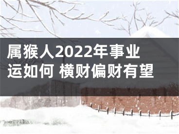 属猴人2022年事业运如何 横财偏财有望