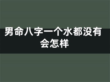 男命八字一个水都没有会怎样