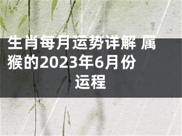 生肖每月运势详解 属猴的2023年6月份运程