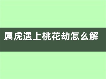 属虎遇上桃花劫怎么解