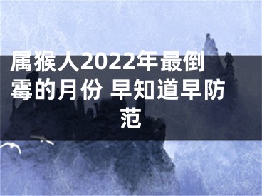 属猴人2022年最倒霉的月份 早知道早防范