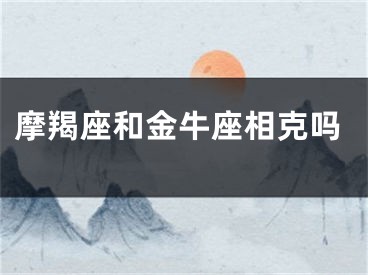 摩羯座和金牛座相克吗