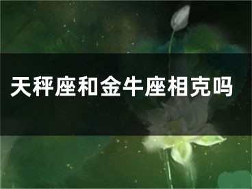 天秤座和金牛座相克吗