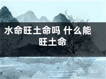 水命旺土命吗 什么能旺土命