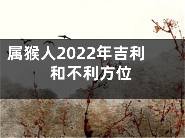 属猴人2022年吉利和不利方位