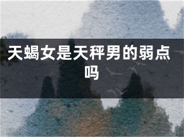 天蝎女是天秤男的弱点吗