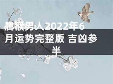 属猴男人2022年6月运势完整版 吉凶参半