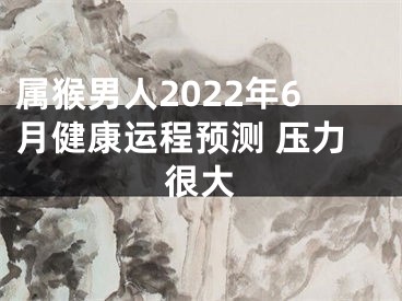 属猴男人2022年6月健康运程预测 压力很大