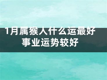 1月属猴人什么运最好 事业运势较好