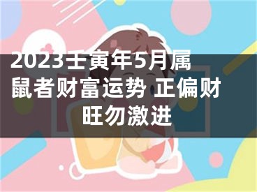 2023壬寅年5月属鼠者财富运势 正偏财旺勿激进