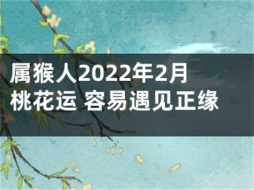 属猴人2022年2月桃花运 容易遇见正缘