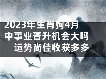 2023年生肖狗4月中事业晋升机会大吗 运势尚佳收获多多