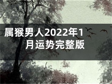 属猴男人2022年1月运势完整版