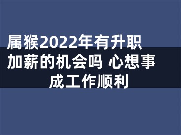 属猴2022年有升职加薪的机会吗 心想事成工作顺利