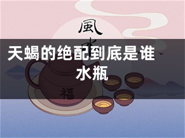 天蝎的绝配到底是谁 水瓶