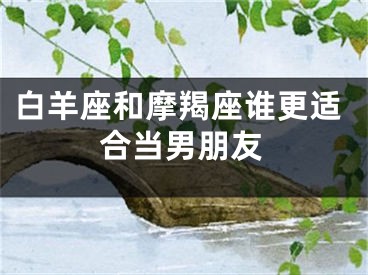 白羊座和摩羯座谁更适合当男朋友