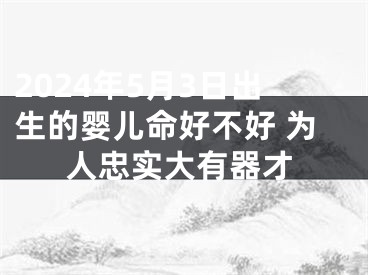 2024年5月3日出生的婴儿命好不好 为人忠实大有器才