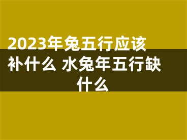 2023年兔五行应该补什么 水兔年五行缺什么