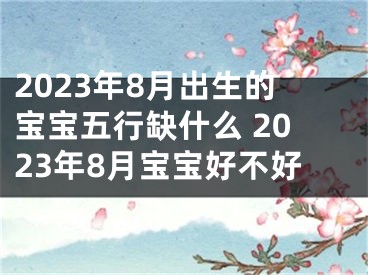 2023年8月出生的宝宝五行缺什么 2023年8月宝宝好不好