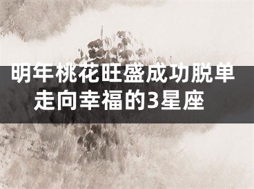 明年桃花旺盛成功脱单走向幸福的3星座