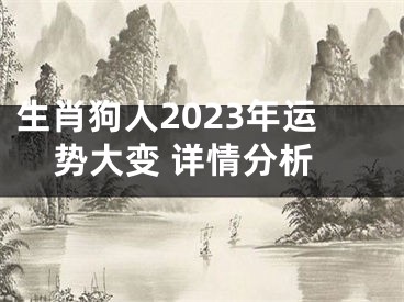 生肖狗人2023年运势大变 详情分析