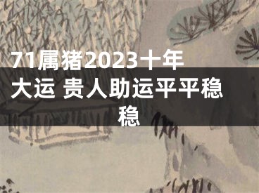 71属猪2023十年大运 贵人助运平平稳稳