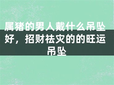 属猪的男人戴什么吊坠好，招财祛灾的的旺运吊坠