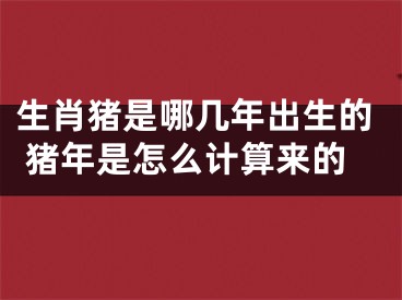 生肖猪是哪几年出生的 猪年是怎么计算来的