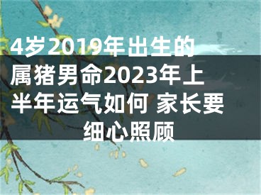 4岁2019年出生的属猪男命2023年上半年运气如何 家长要细心照顾