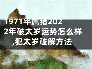 1971年属猪2022年破太岁运势怎么样,犯太岁破解方法