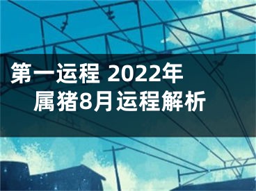 第一运程 2022年属猪8月运程解析