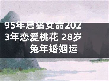 95年属猪女命2023年恋爱桃花 28岁兔年婚姻运