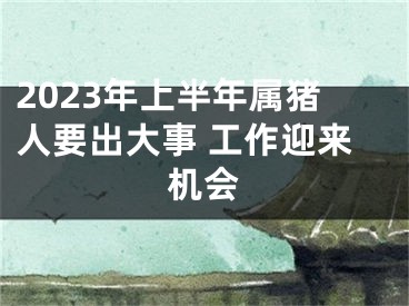 2023年上半年属猪人要出大事 工作迎来机会