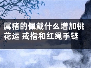 属猪的佩戴什么增加桃花运 戒指和红绳手链