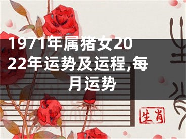 1971年属猪女2022年运势及运程,每月运势