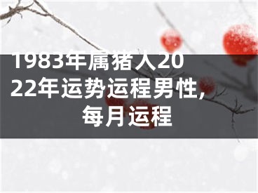 1983年属猪人2022年运势运程男性,每月运程