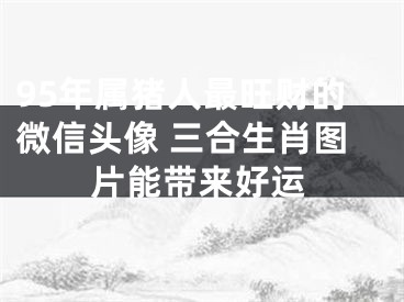 95年属猪人最旺财的微信头像 三合生肖图片能带来好运