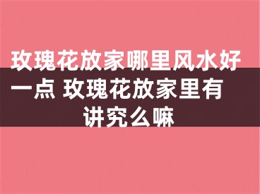 玫瑰花放家哪里风水好一点 玫瑰花放家里有讲究么嘛