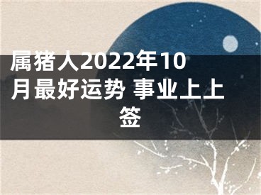 属猪人2022年10月最好运势 事业上上签