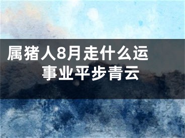 属猪人8月走什么运 事业平步青云