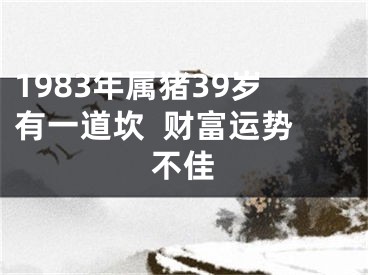 1983年属猪39岁有一道坎  财富运势不佳