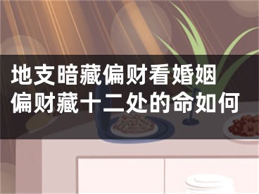 地支暗藏偏财看婚姻 偏财藏十二处的命如何