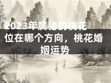 2023年属猪的桃花位在哪个方向，桃花婚姻运势