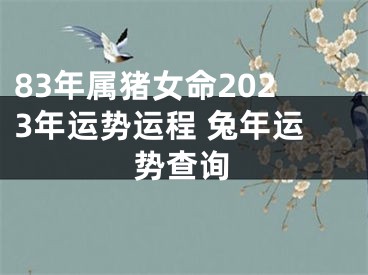 83年属猪女命2023年运势运程 兔年运势查询